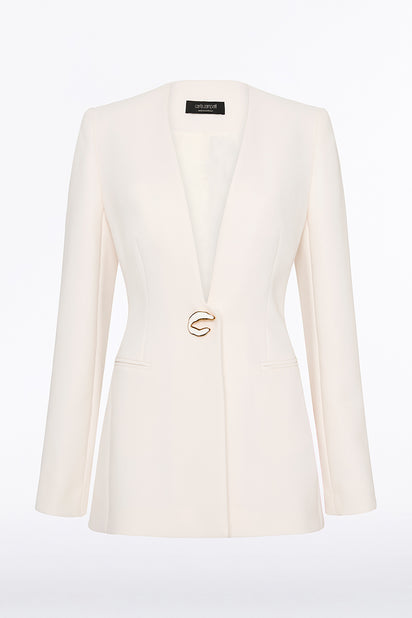 IVORY CREPE C BLAZER