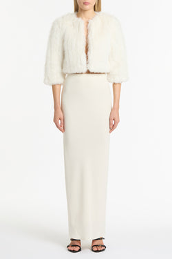 IVORY PIUMA FUR BOLERO