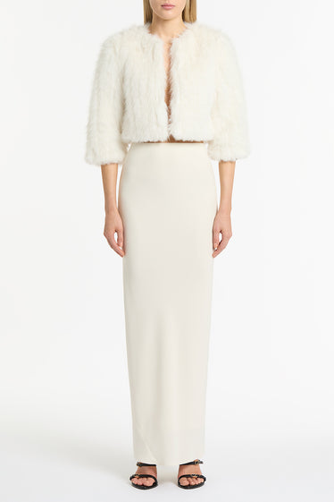 IVORY PIUMA FUR BOLERO