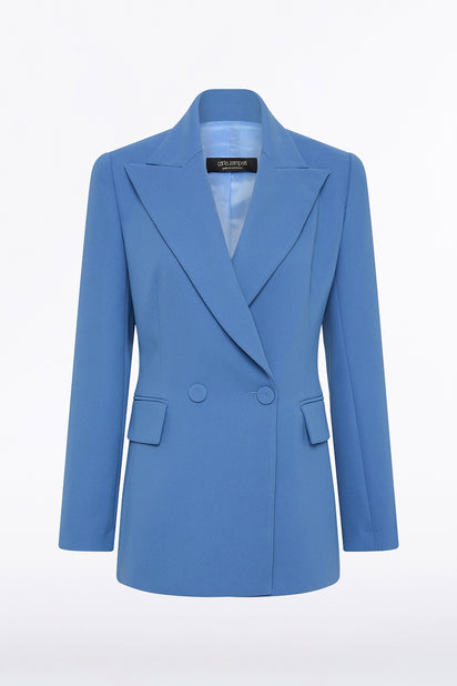 ATLAS CREPE DOUBLE BREASTED RELAXED BLAZER