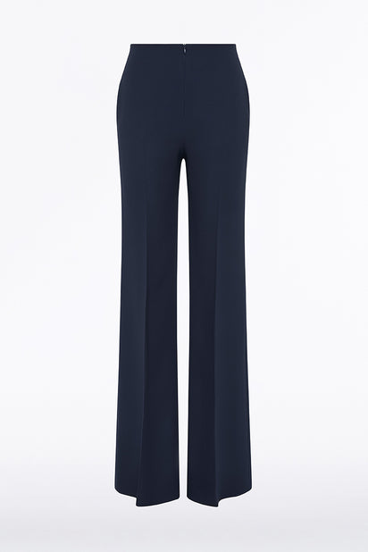 NAVY CREPE LOW WAIST PANT