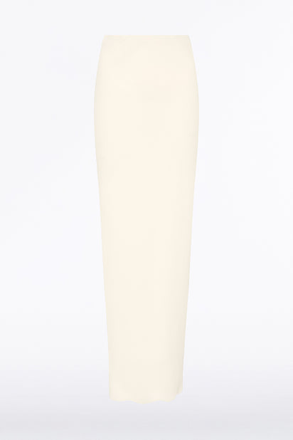 IVORY CREPE BIAS SKIRT