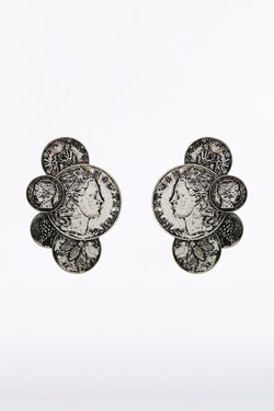 COIN CLUSTER EARRING