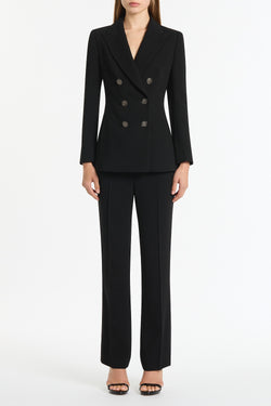 BLACK CREPE CIGARETTE PANT