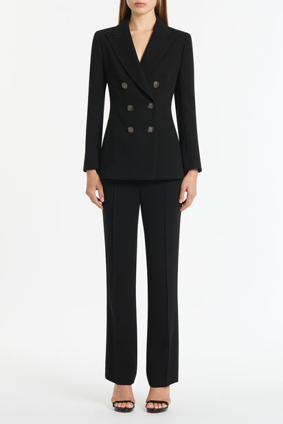 BLACK CREPE CIGARETTE PANT