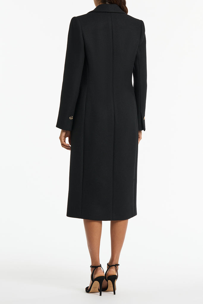 BLACK ITALIAN WOOL COAT Carla Zampatti