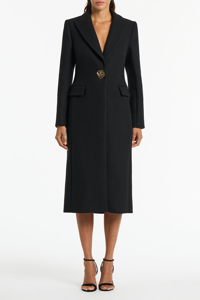 BLACK ITALIAN WOOL COAT Carla Zampatti