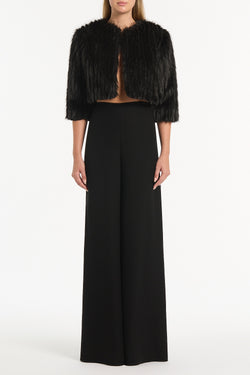 BLACK PIUMA FUR BOLERO