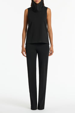 BLACK PONTE HALTER TOP