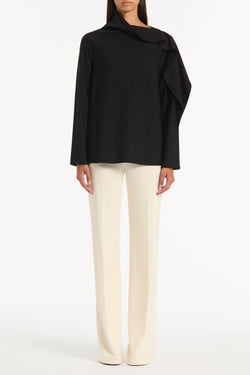 BLACK PONTE SHOULDER DETAIL TOP