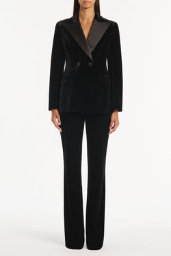 BLACK VELVET TUXEDO JACKET