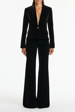 BLACK VELVET VERNAZZA TUXEDO JACKET