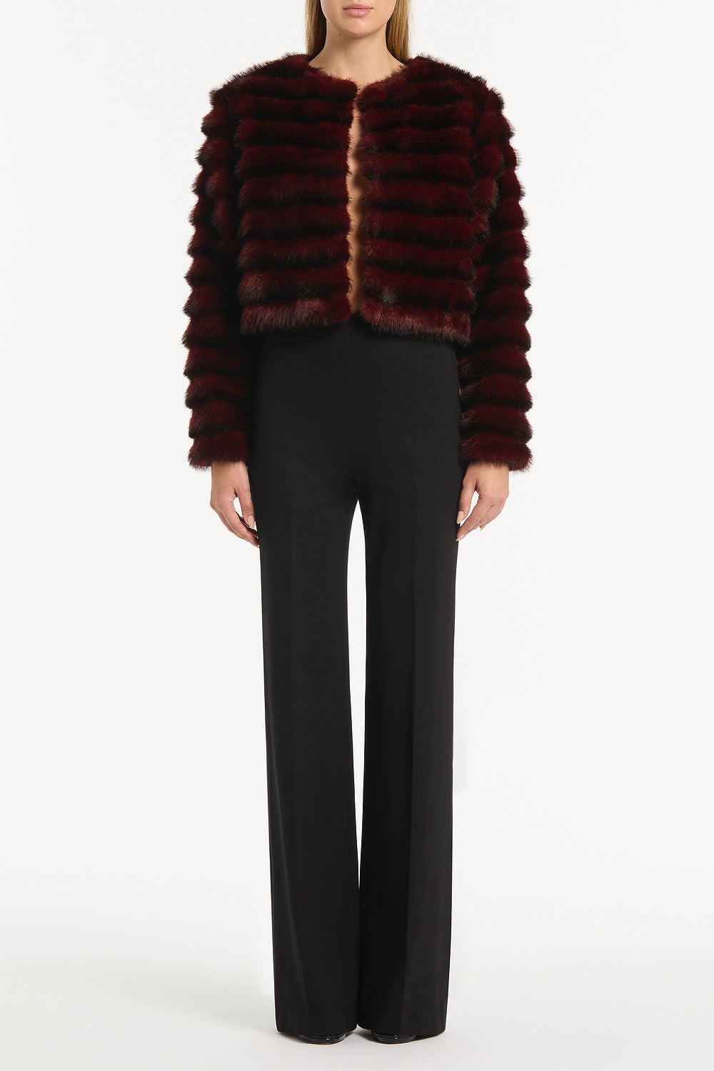 BORDEAUX CROPPED FUR JACKET – Carla Zampatti