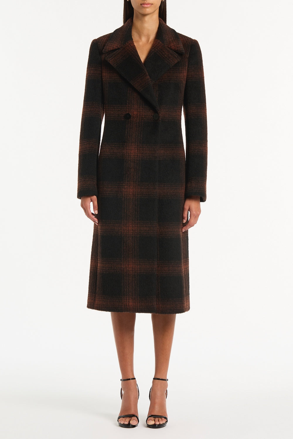 COCOA WOOL CHECK COAT – Carla Zampatti
