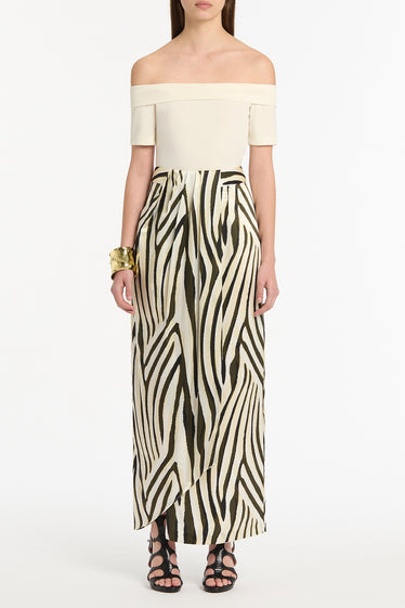 CREAM JERSEY OFF SHOULDER TOP