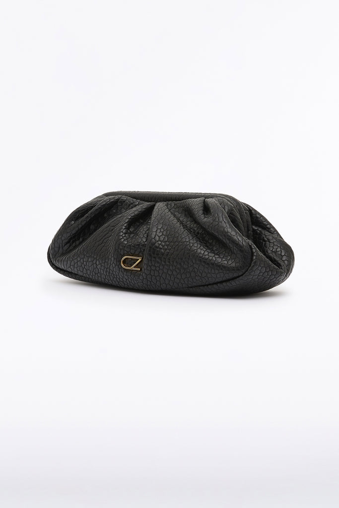 CZ BLACK PEBBLE CLOUD CLUTCH – Carla Zampatti