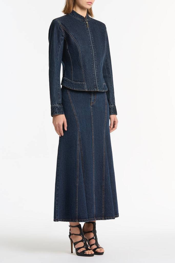 DARK INDIGO FITTED DENIM JACKET  Carla Zampatti