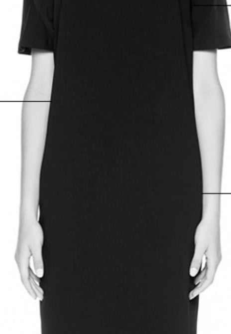 COCOA FAUX LEATHER PANEL DRESS