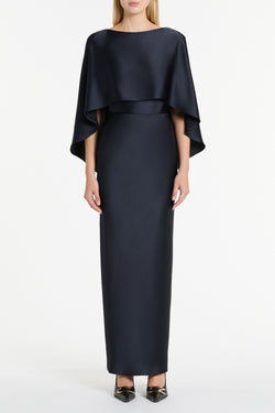 INK SATIN CAPE TOP