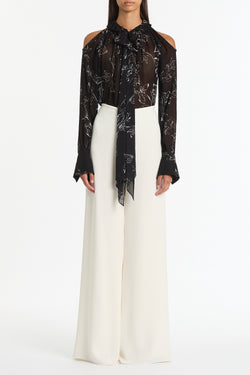 IVORY CREPE PALAZZO PANT