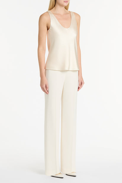 IVORY SATIN SCOOP CAMI