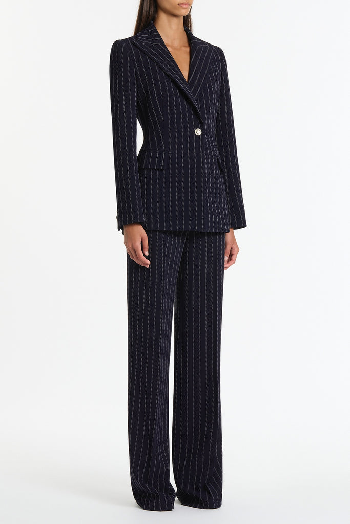 Pinstripe Jacket in Ocean Green