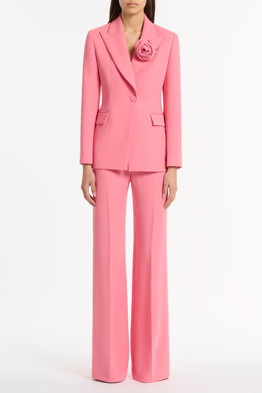 ROSE PINK CREPE CLASSIC FLARED PANT