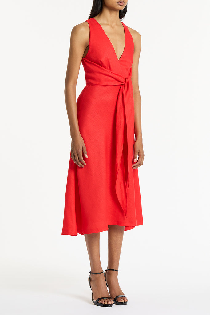 VIHENNA SS V-NECK WRAP DRESS