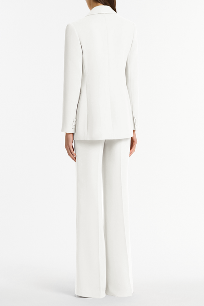 WHITE CREPE CLASSIC JACKET