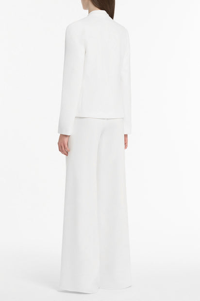 WHITE SHAWL COLLAR JACKET