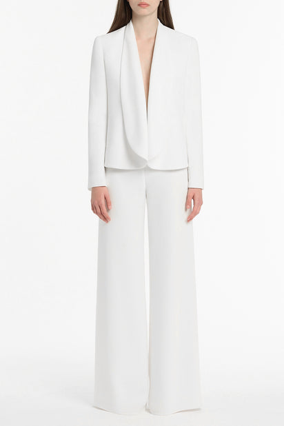 WHITE SHAWL COLLAR JACKET