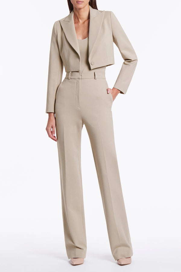 NUDE ILLUSION PONTE CROP JACKET