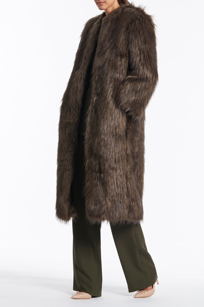 Abbey clancy x lipsy zebra faux fur coat outlet