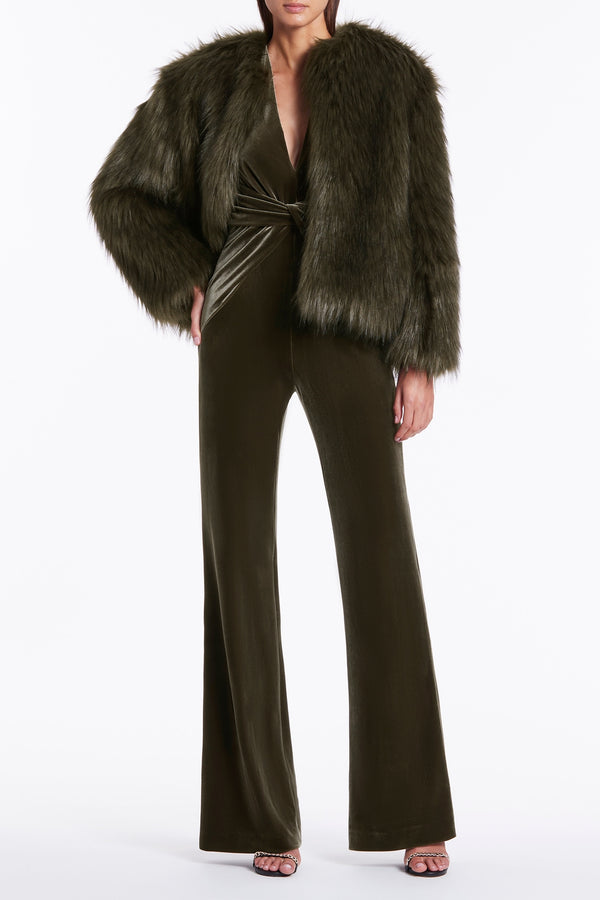OLIVE FAUX FUR HUG ME JACKET