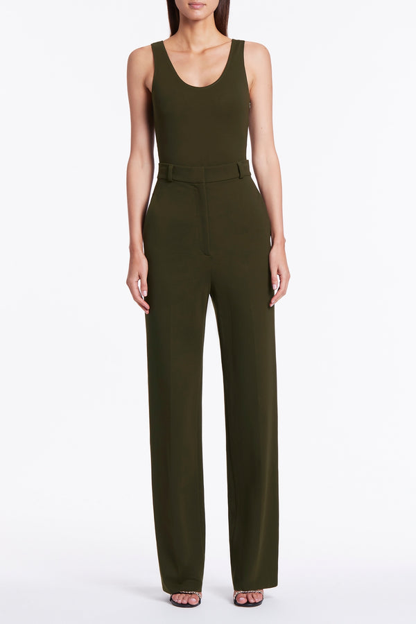 OLIVE PONTE BODY PERFECT BODYSUIT