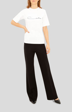 WHITE CARLA SIGNATURE TEE