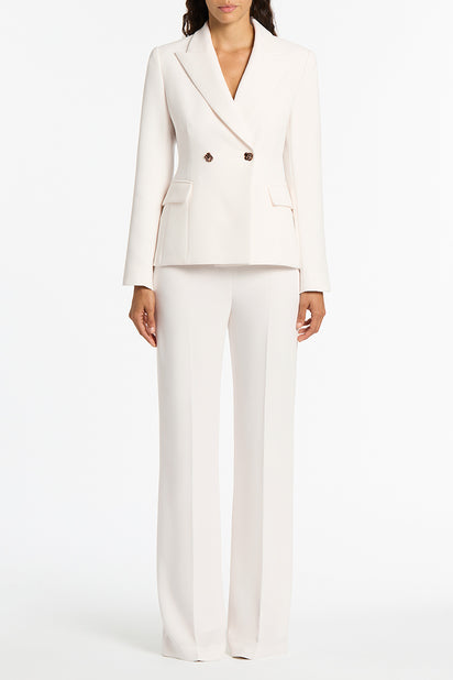 WHITE CREPE FLORENCE JACKET