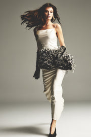 IVORY SATIN ACETATE COWL FRONT SLIP GOWN