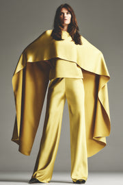 PEAR LUSTRE SATIN LONG CAPE TOP