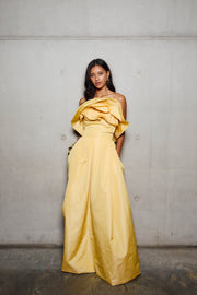 POLLEN TAFFETA BUBBLE MAXI SKIRT