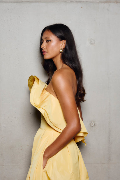 POLLEN TAFFETA FLOWER TOP