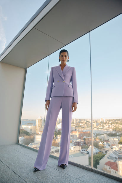 LILAC CREPE WIDE CLASSIC PANT