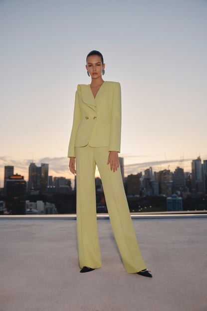 LIME CREPE GENOA JACKET Carla Zampatti