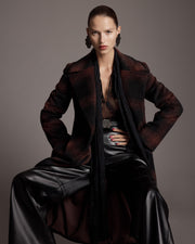 BLACK FAUX LEATHER WIDE LEG PANT
