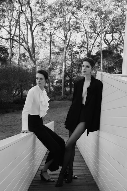 WHITE COTTON FRILL FRONT SHIRT