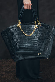 BLACK MILANO TOTE BAG
