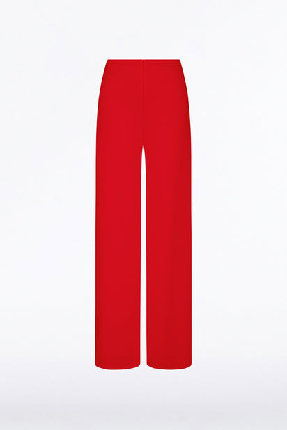 RED CREPE PALAZZO  PANT