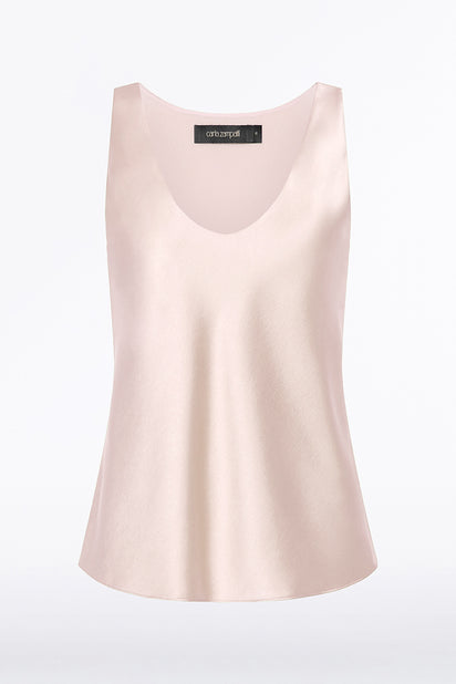 BLUSH LUSTRE SATIN SCOOP NECK CAMI