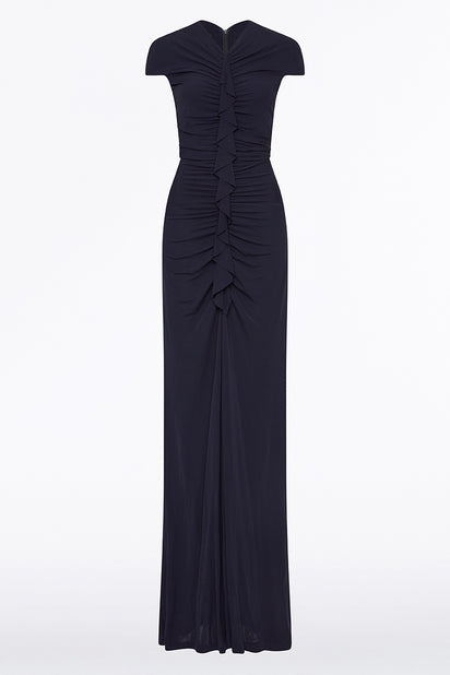 LIBERTY MATTE JERSEY RUCHED FRONT DRESS