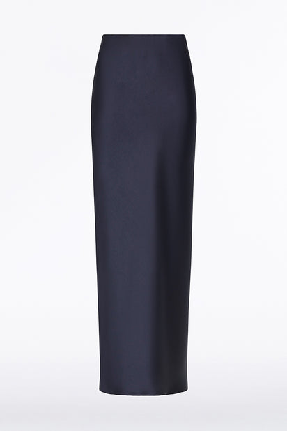 MIDNIGHT SATIN BIAS SKIRT
